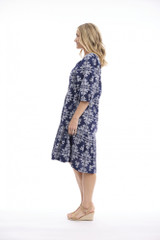 Women's Dresses | Broderie Print Square Neckline Dress | ORIENTIQUE