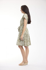Women's Dresses | Broderie Print V Neck Buttonthrough Short Dress | ORIENTIQUE