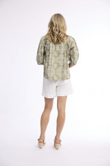 Women's Top | Broderie Print Square Neckline Top | ORIENTIQUE