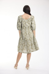 Women's Dresses | Broderie Print Square Neckline Dress | ORIENTIQUE
