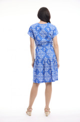 Women's Dresses | Broderie Print V Neck Buttonthrough Short Dress | ORIENTIQUE