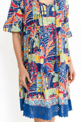 Women's Dresses | Hannah Short Sleeve Tunic Boho Dress | ONE SUMMER