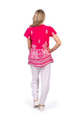 Women's Top | Kayla Short Sleeve Cotton Blouse | ONE SUMMER