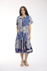 Women's Dresses | Avignon Patch Long Dress | ORIENTIQUE