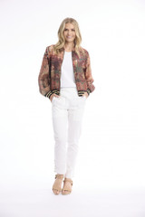 Women's Dresses | Digital Printed Jacket with Zipper  | ORIENTIQUE