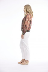 Women's Dresses | Digital Printed Jacket with Zipper  | ORIENTIQUE