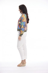 Women's Dresses | Digital Printed Jacket with Zipper  | ORIENTIQUE