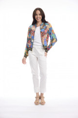 Women's Dresses | Digital Printed Jacket with Zipper  | ORIENTIQUE