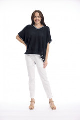 Women's Top | Knit Boxy Top | ORIENTIQUE