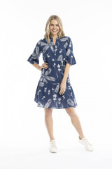Women's Dresses | Maya Button V Neck Layer Dress | ONE SUMMER