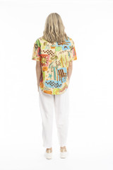 Women's Top | Margot Collared Short Sleeve Top| ONE SUMMER