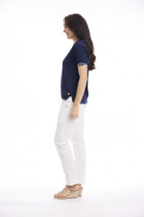 Women's Top | Knit Short Sleeve Top | ORIENTIQUE