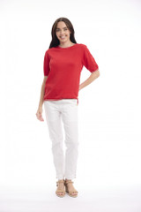 Women's Top | Knit Short Sleeve Top | ORIENTIQUE