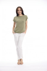 Women's Top | Knit Boatneck Top | ORIENTIQUE