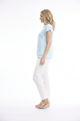 Women's Top | Knit Boatneck Top | ORIENTIQUE