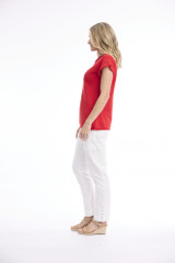 Women's Top | Knit Boatneck Top | ORIENTIQUE