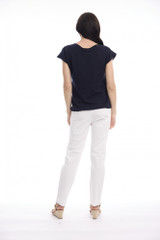 Women's Top | Knit Boatneck Top | ORIENTIQUE