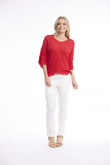 Women's Top | Knit Squareneck Top | ORIENTIQUE