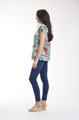 Women's Top | Gordes Rolled Neckline Top | ORIENTIQUE