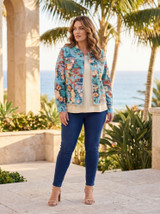 Women's Dresses | Gordes Sub Print Fringe Jacket  | ORIENTIQUE