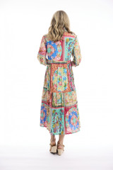 Women's Dresses | Foulard Fleurs Layers Collar Dress | ORIENTIQUE