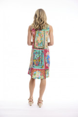 Women's Dresses | Foulard Fleurs Easy Fit Sleeveless Dress | ORIENTIQUE