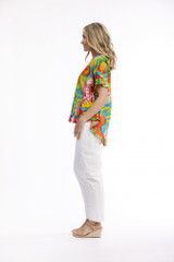 Women's Top | Mougins Frill Top | ORIENTIQUE