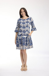 Women's Dresses | Monaco Contemporary Frill Sleeve Dress | ORIENTIQUE