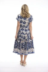 Women's Dresses | Monaco V Neck Buttonthrough Short Dress | ORIENTIQUE