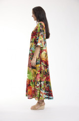 Women's Dresses | Jardin Exotique Maxi Frill Hem Dress | ORIENTIQUE