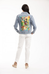 Women's Dresses | Jardin Exotique Denim Patch Jacket  | ORIENTIQUE