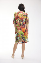 Women's Dresses | Jardin Exotique Bubble Patch Dress | ORIENTIQUE