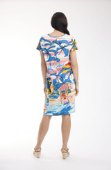 Women's Dresses | Contemporary Short Sleeve V Dress | ORIENTIQUE