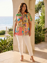 Women's Top | Garniers Patch Shirt | ORIENTIQUE