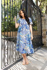 Women's Dresses | 50yrs Oriental Square Neckline Dress | ORIENTIQUE