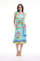 Women's Dresses | Camellias Strappy Maxi Dress | ORIENTIQUE