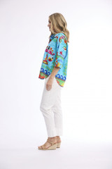 Women's Top | Camellias Shirt | ORIENTIQUE