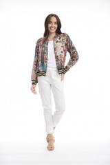 Women's Dresses | Digital Printed Jacket with Zipper  | ORIENTIQUE