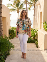 Women's Top | Digital Boxy Top | ORIENTIQUE