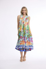 Women's Dresses | Nice Maxi V Sleeveless Dress | ORIENTIQUE