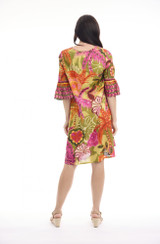 Women's Dresses | Tahiti Contemporary Frill Sleeve Dress | ORIENTIQUE