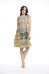 Women's Dresses | Marseille Panel Sleeveless Reversible Dress | ORIENTIQUE