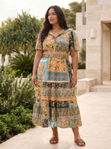 Women's Dresses | Marseille Maxi Short Sleeve Dress | ORIENTIQUE