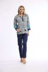 Women's Top | Marseille Round Neckline Top | ORIENTIQUE