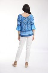 Graded Border Blue Boho Top Tassel by Orientique | Alibi Online Australia
