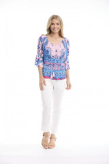 Indian Border Pink Boho Top Tassel by Orientique | Alibi Online Australia
