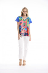 Women's Top | Contemporary V T-Shirt  | ORIENTIQUE