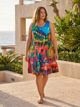 Women's Dresses | Easy Fit Sleeveless Dress | ORIENTIQUE