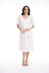 Women's Dresses | Broderie Layers Dress | ORIENTIQUE