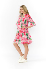 Women's Dresses | Maya Button V Neck Layer Dress | ONE SUMMER